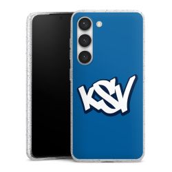 Silikon Glitter Case transparent-silber