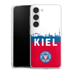 Silikon Glitter Case transparent-silber