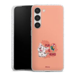 Silikon Glitter Case transparent-silber