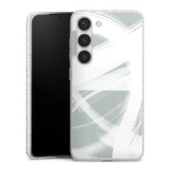 Silikon Glitter Case transparent-silber