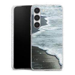 Silikon Glitter Case transparent-silber