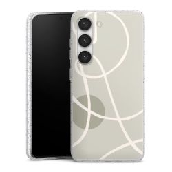 Silikon Glitter Case transparent-silber