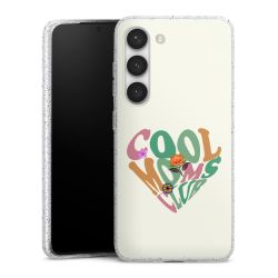 Silikon Glitter Case transparent-silber