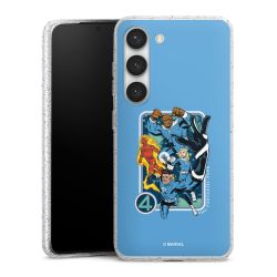 Silikon Glitter Case transparent-silber