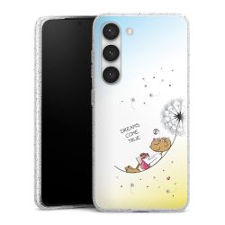 Silikon Glitter Case transparent-silber