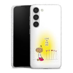 Silikon Glitter Case transparent-silber