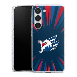 Silikon Glitter Case transparent-silber