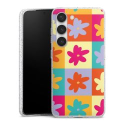 Silikon Glitter Case transparent-silber