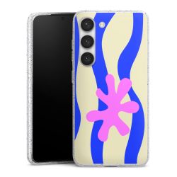 Silikon Glitter Case transparent-silber