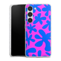 Silikon Glitter Case transparent-silber