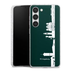 Silikon Glitter Case transparent-silber