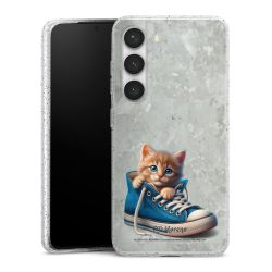 Silikon Glitter Case transparent-silber