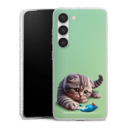 Silikon Glitter Case transparent-silber