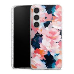 Silikon Glitter Case transparent-silber