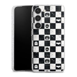 Silikon Glitter Case transparent-silber