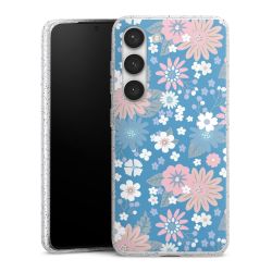 Silikon Glitter Case transparent-silber