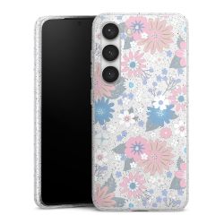 Silikon Glitter Case transparent-silber