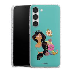 Silikon Glitter Case transparent-silber