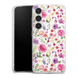 Silikon Glitter Case transparent-silber