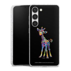 Silikon Glitter Case transparent-silber