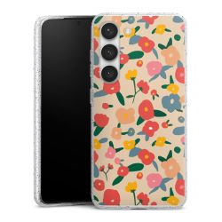 Silikon Glitter Case transparent-silber