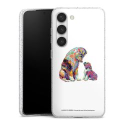 Silikon Glitter Case transparent-silber