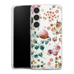 Silikon Glitter Case transparent-silber