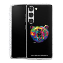 Silikon Glitter Case transparent-silber