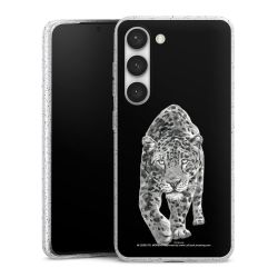 Silikon Glitter Case transparent-silber