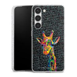 Silikon Glitter Case transparent-silber