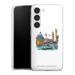 Silikon Glitter Case transparent-silber