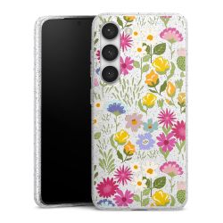Silikon Glitter Case transparent-silber