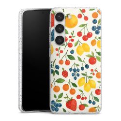 Silikon Glitter Case transparent-silber