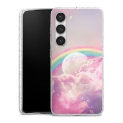 Silikon Glitter Case transparent-silber