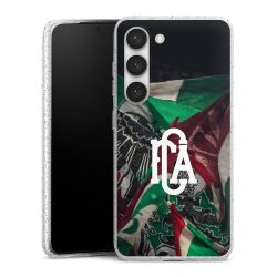 Silikon Glitter Case transparent-silber