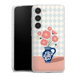 Silikon Glitter Case transparent-silber