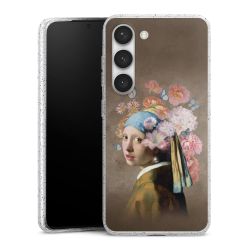 Silikon Glitter Case transparent-silber