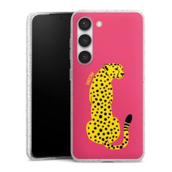 Silikon Glitter Case transparent-silber