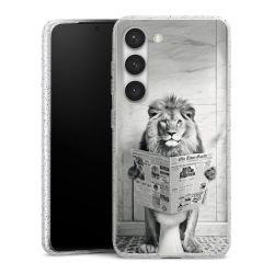 Silikon Glitter Case transparent-silber