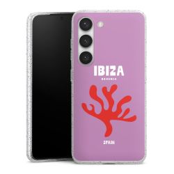 Silikon Glitter Case transparent-silber