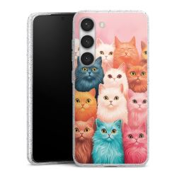 Silikon Glitter Case transparent-silber