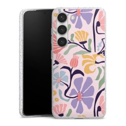 Silikon Glitter Case transparent-silber