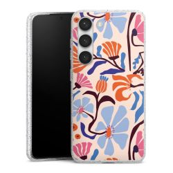 Silikon Glitter Case transparent-silber