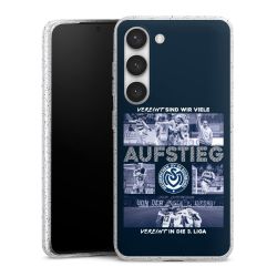 Silikon Glitter Case transparent-silber