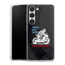 Silikon Glitter Case transparent-silber