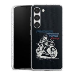 Silikon Glitter Case transparent-silber