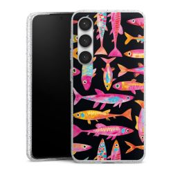 Silikon Glitter Case transparent-silber