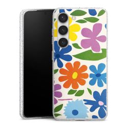 Silikon Glitter Case transparent-silber