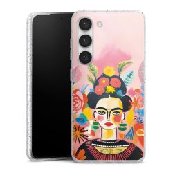 Silikon Glitter Case transparent-silber