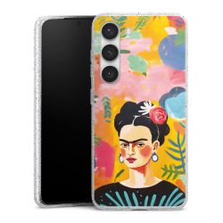 Silikon Glitter Case transparent-silber